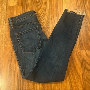 Women’s Madewell Jeans 10” High Rise Skinny Crop Button Fly Wash Medium Size 28